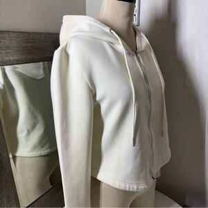 Jil Sander Cream Fitted Cropped Sweatshirt NWOT